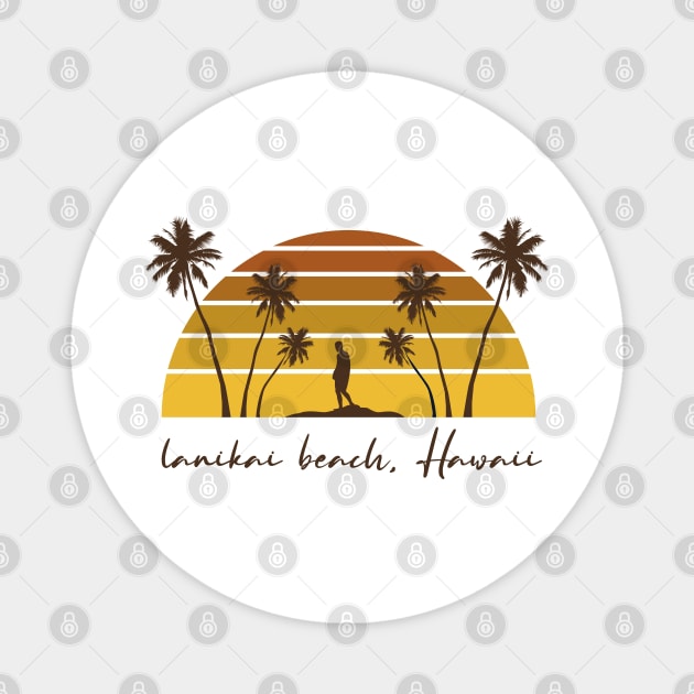 Lanikai Beach - Paradise Found Magnet by Hashed Art